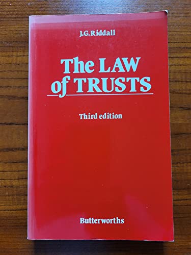 Beispielbild fr THE LAW OF TRUSTS. zum Verkauf von Cambridge Rare Books