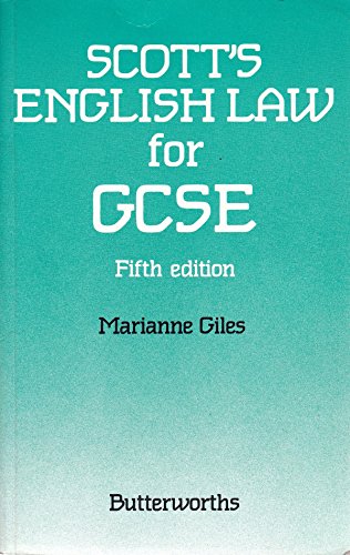 Stock image for English Law for General Certificate of Secondary Education for sale by AwesomeBooks