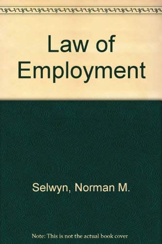 Imagen de archivo de Selwyn's Law of Employment a la venta por PsychoBabel & Skoob Books