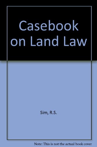 Imagen de archivo de Casebook on Land Law a la venta por Phatpocket Limited