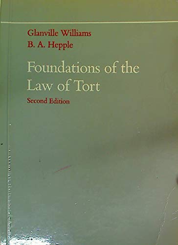 Beispielbild fr Foundations of the Law of Tort zum Verkauf von Cambridge Rare Books