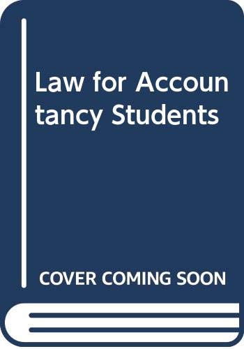 Law for Accountancy Students (9780406708823) by Richard Card; Jennifer James