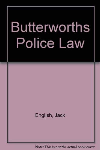 Imagen de archivo de Butterworths Police Law [Paperback] english-jack-card-richard a la venta por Re-Read Ltd
