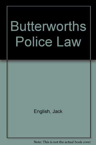 Beispielbild fr Butterworths Police Law zum Verkauf von AwesomeBooks