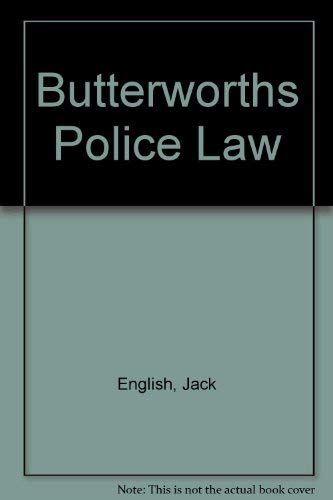 Imagen de archivo de Butterworths Police Law a la venta por Goldstone Books