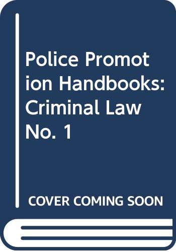 Stock image for Police Promotion Handbooks: Criminal Law No. 1 for sale by ThriftBooks-Atlanta