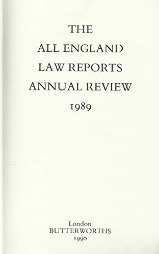 9780406863096: All England Law Reports: Annual Review 1989