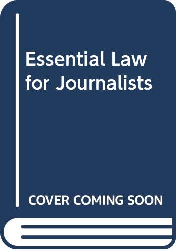 Stock image for Essential Law for Journalists for sale by WorldofBooks