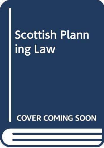 Stock image for Scottish Planning Law for sale by Phatpocket Limited