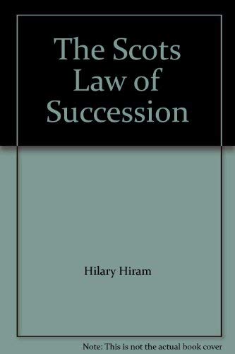 Beispielbild fr The Scots Law of Succession zum Verkauf von WorldofBooks