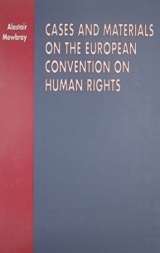 Stock image for Cases and Materials on the European Convention on Human Rights. for sale by Plurabelle Books Ltd