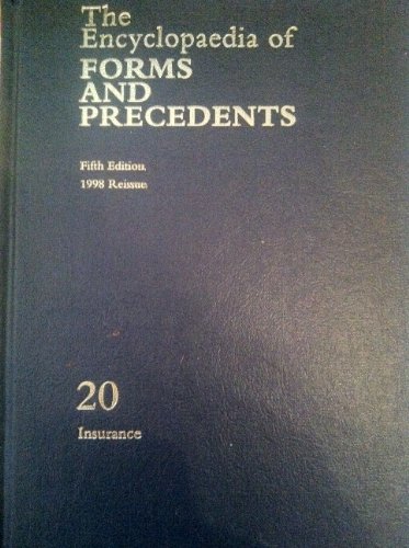 Beispielbild fr The Encyclopaedia of Forms and Precedents: Volume 20 zum Verkauf von PsychoBabel & Skoob Books