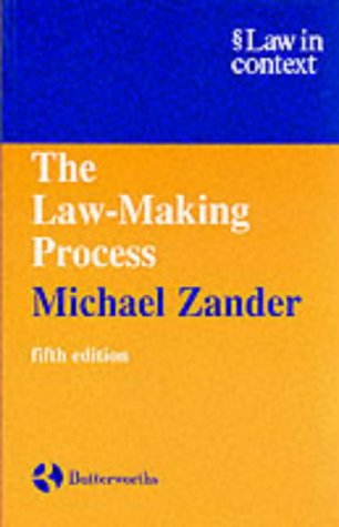Beispielbild fr The Law-Making Process (Law in Context) zum Verkauf von WorldofBooks