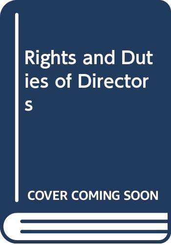 Beispielbild fr Rights and Duties of Directors zum Verkauf von Anybook.com