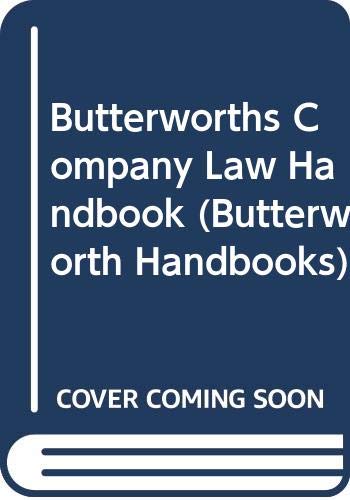 Beispielbild fr Butterworths Company Law Handbook zum Verkauf von WeBuyBooks