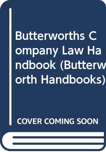 Imagen de archivo de Butterworths Company Law Handbook a la venta por WeBuyBooks