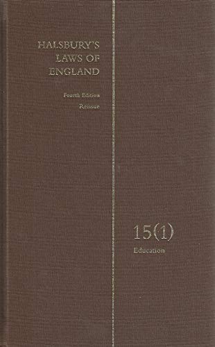 Beispielbild fr Halsbury's Laws of England ; Vol. 15 (1) zum Verkauf von Goldstone Books