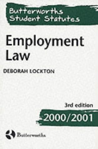 9780406922380: Employment Law (Butterworths Student Statutes)
