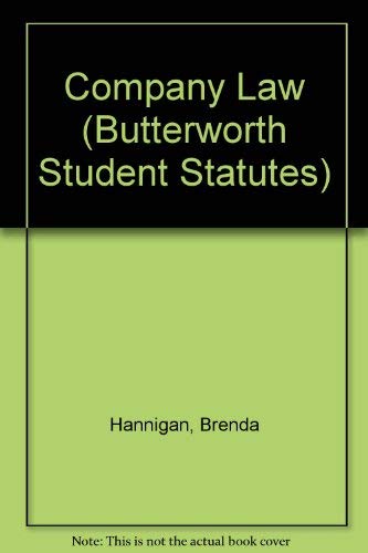 9780406922403: Company Law (Butterworths Student Statutes Series)