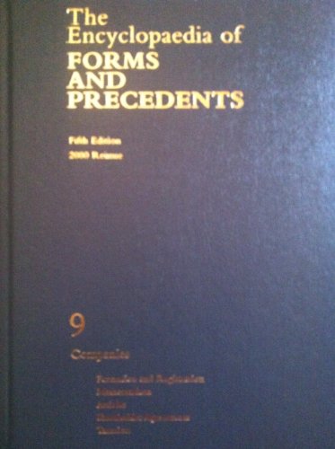 Stock image for The Encyclopaedia of Forms and Precedents (Volume 9) for sale by Anybook.com