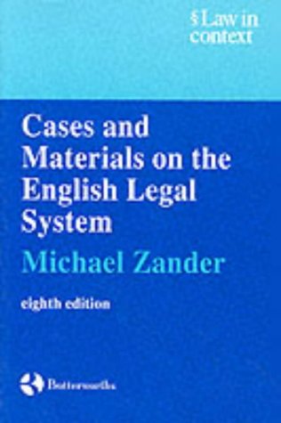 Stock image for Cases and Materials on the English Legal System for sale by Better World Books Ltd