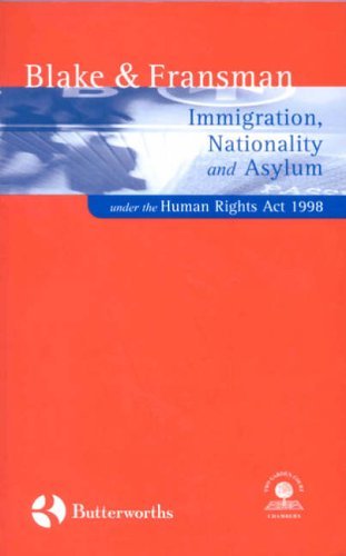 Beispielbild fr Immigration, Nationality and Asylum under the Human Rights Act 1998 zum Verkauf von WorldofBooks