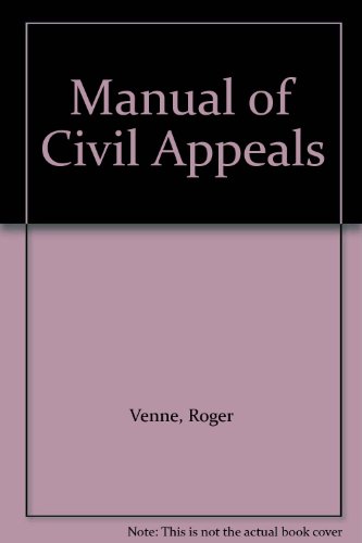 Manual of Civil Appeals (9780406929914) by David Di Mambro