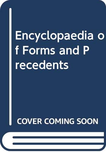 9780406937858: Encyclopaedia of Forms and Precedents