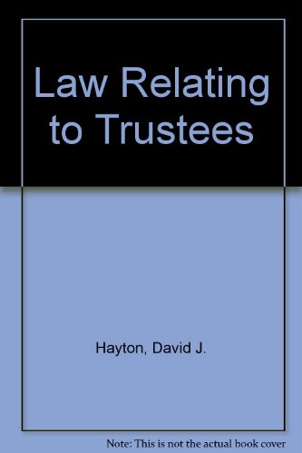 Law Relating to Trustees