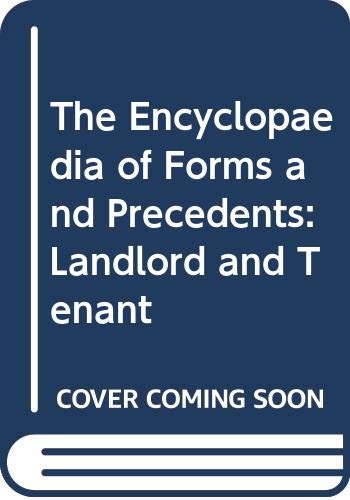 9780406941374: The Encyclopaedia of Forms and Precedents: Landlord and Tenant