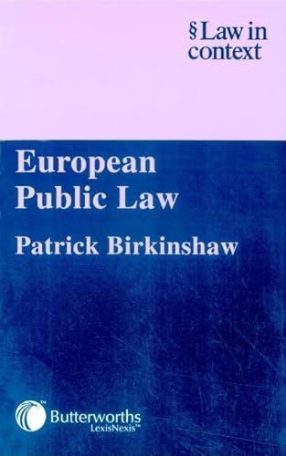 Stock image for European Public Law (Law in Context) for sale by Anybook.com