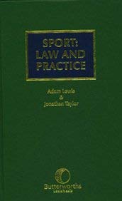 9780406945921: Sport: Law and Practice