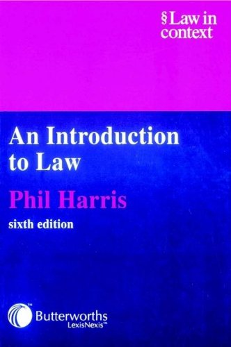 Beispielbild fr An Introduction to Law (Law in Context) zum Verkauf von WorldofBooks