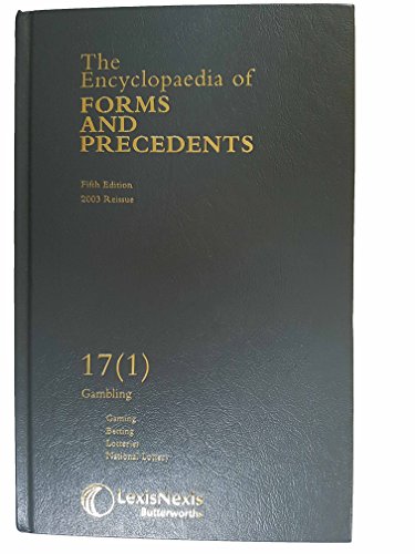 9780406956637: Gambling (Volume 17, part 1) (Encyclopaedia of Forms and Precedents)