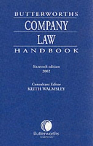 Imagen de archivo de Butterworths Company Law Handbook a la venta por ThriftBooks-Dallas