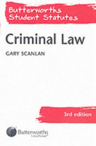 Stock image for Criminal Law (Third Edition) (Butterworths Student Statutes) for sale by Anybook.com