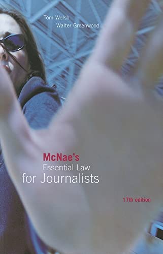 Imagen de archivo de McNae's Essential Law for Journalists a la venta por AwesomeBooks