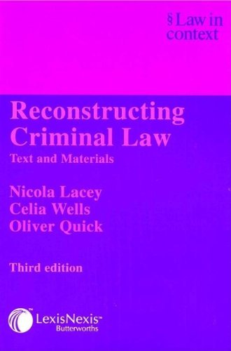 Stock image for Reconstructing Criminal Law : Text and Materials for sale by Better World Books