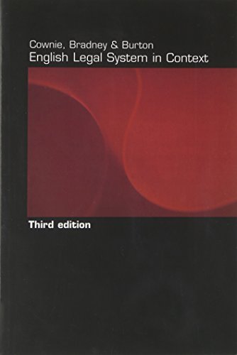 Imagen de archivo de English Legal System in Context a la venta por Ergodebooks
