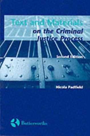 Stock image for Text and Materials on the Criminal Justice Process for sale by Librera 7 Colores