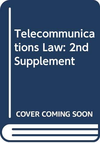 Telecommunications Law Supplement (9780406983718) by David Gillies