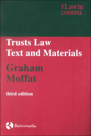 Beispielbild fr Trusts Law: Text and Materials (Law in Context) zum Verkauf von Books From California