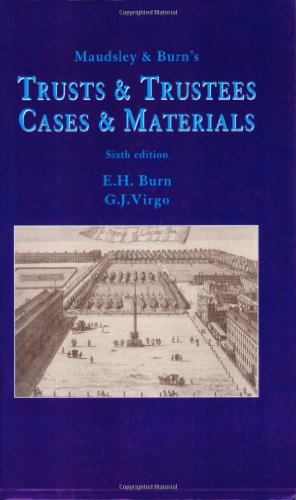 Imagen de archivo de Maudsley and Burn's Trusts and Trustees: Cases and Materials a la venta por WorldofBooks