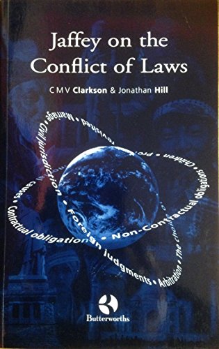 Stock image for Jaffey on the Conflicts of Laws for sale by ThriftBooks-Dallas