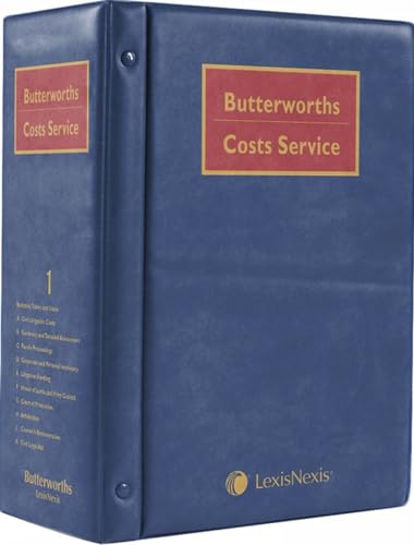 Butterworths Costs Services (9780406996442) by Cook LLB, Michael; Et Al