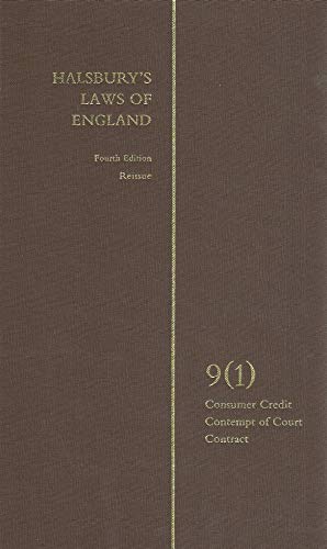 9780406997883: Halsbury's laws of England Vol 9(1)