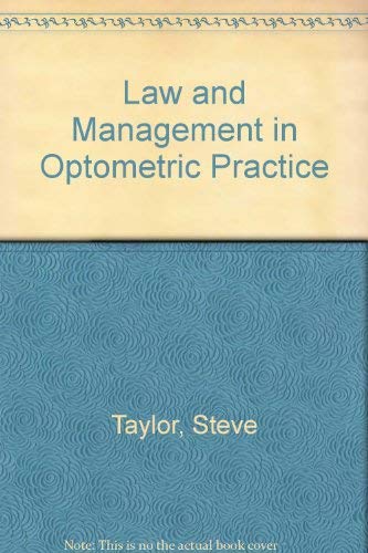 Stock image for Law and Management in Optometric Practice for sale by AwesomeBooks