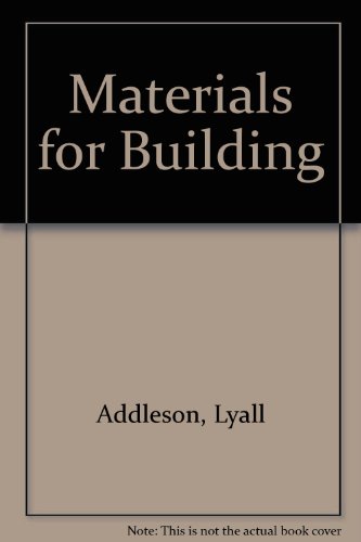 Stock image for Materials for Building: v. 4 for sale by beaumont books