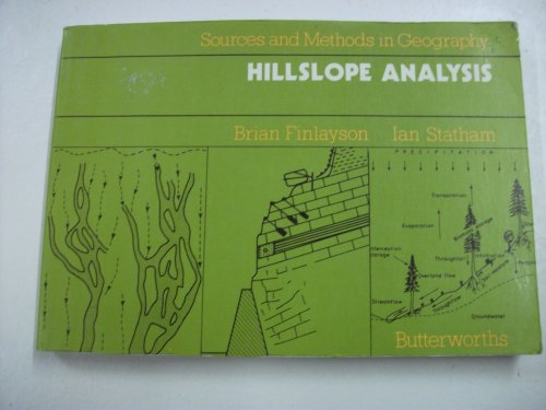 9780408106221: Hillslope analysis (Sources and methods in geography)