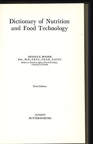 9780408175715: Dictionary of Nutrition and Food Technology